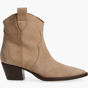 NWT CORDANI penny pointy toe block heel leather bootie camoscio sabia EU41/US10